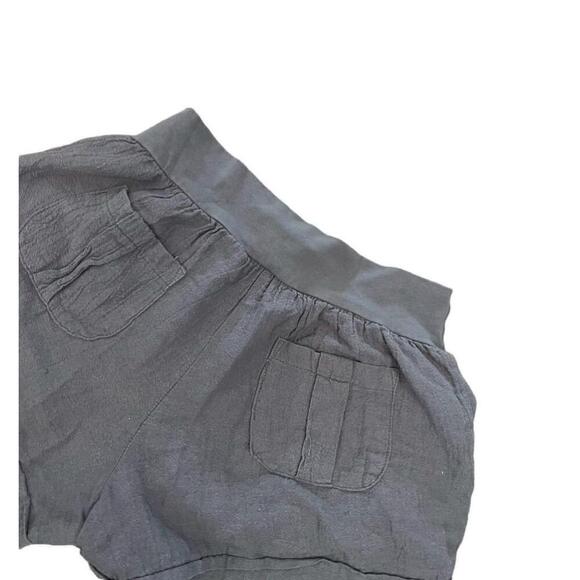 Grey Elastic High Rise Waist Cuffed Mini Short S - Picture 4 of 7